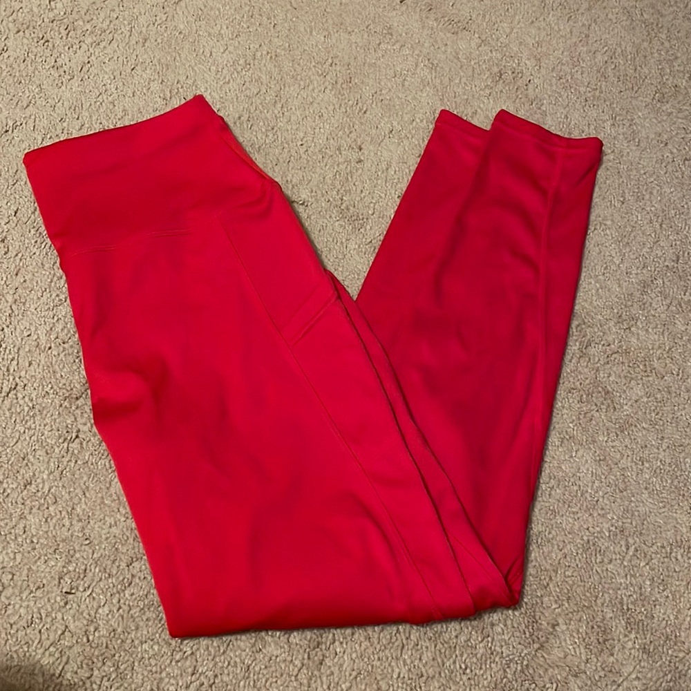 Red Athletic Leggings